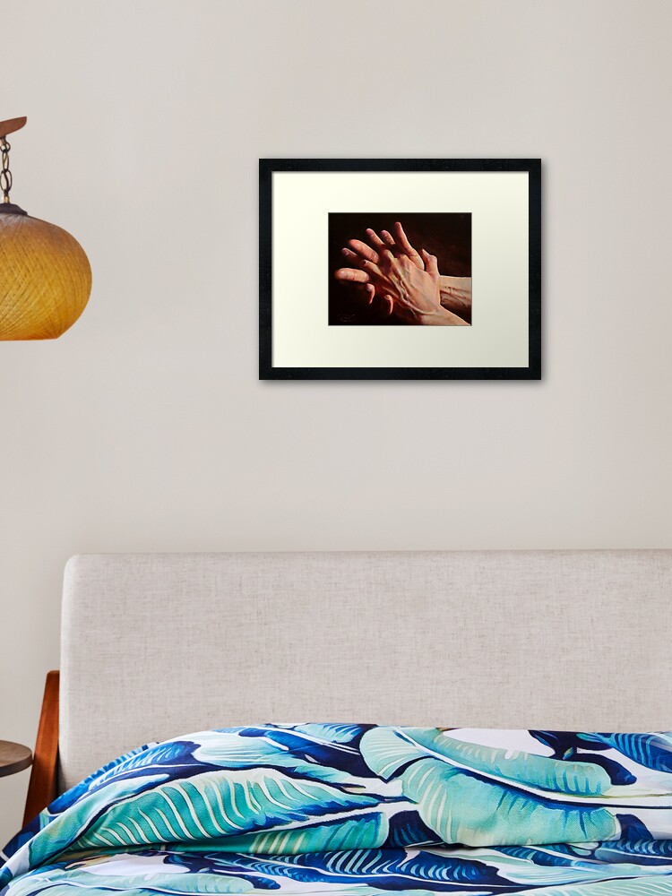 Thumbnail 2 of 7, Framed Art Print, Hands 04 designed and sold by leoplaw.
