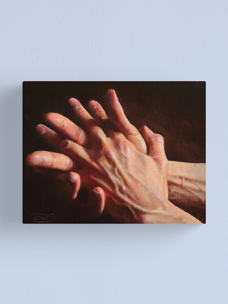 Thumbnail 1 of 3, Canvas Print, Hands 04 designed and sold by leoplaw.