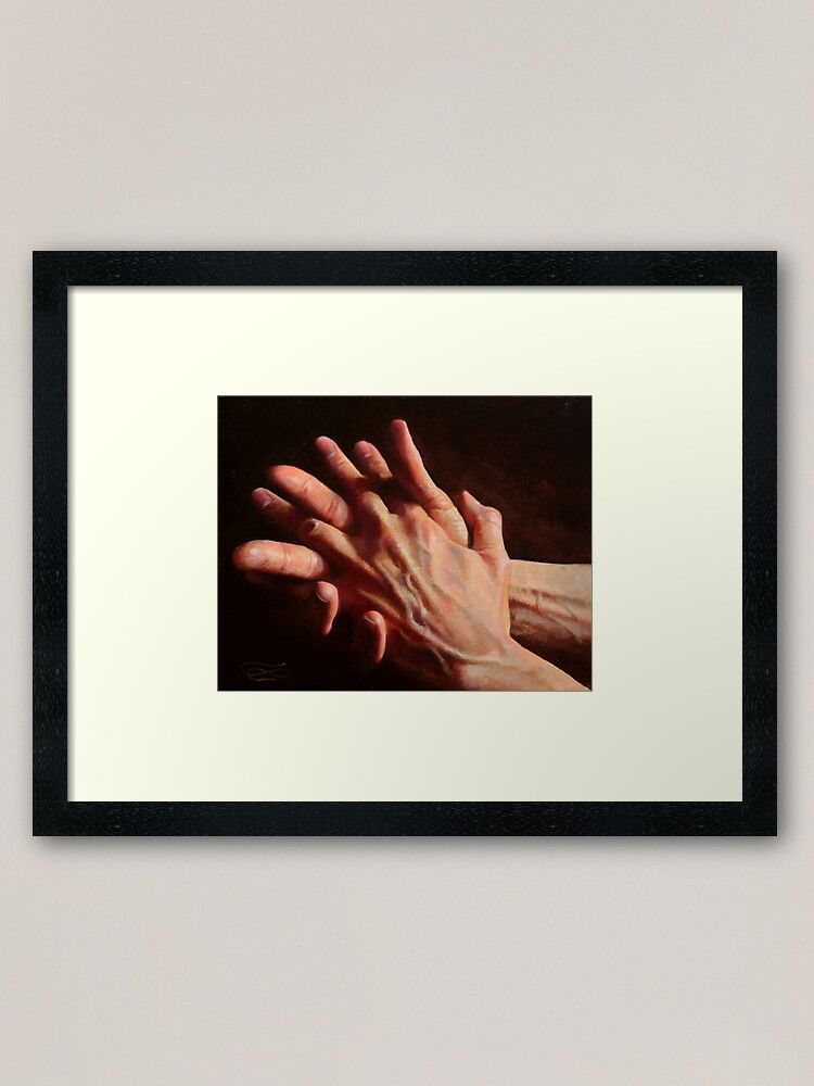 Thumbnail 1 of 7, Framed Art Print, Hands 04 designed and sold by leoplaw.