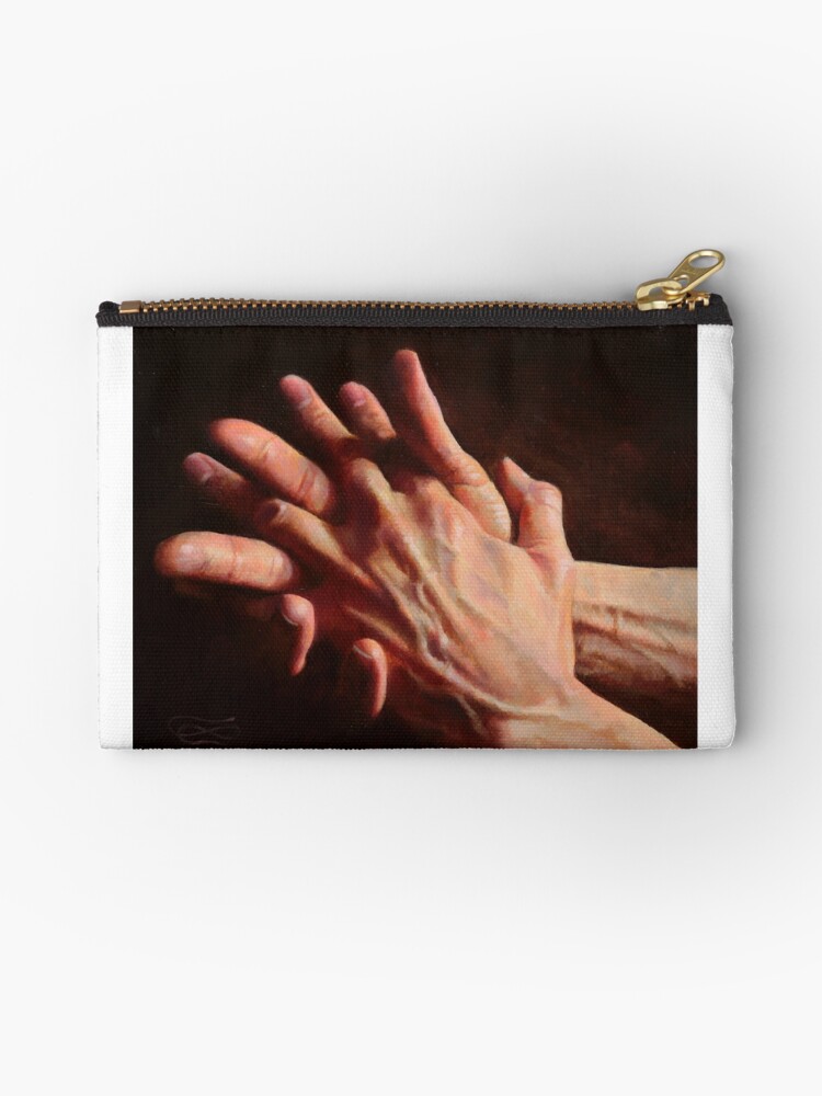 Thumbnail 1 of 4, Zipper Pouch, Hands 04 designed and sold by leoplaw.