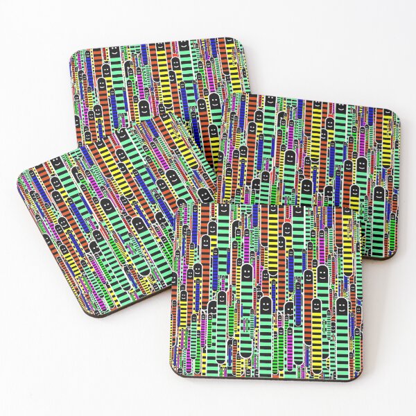 Item preview, Funny cartoon characters, colorful worms designed and sold by Mauswohn.