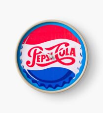 Reloj Ilustraciones de Pepsi Cola vintage logo en tapa de botella