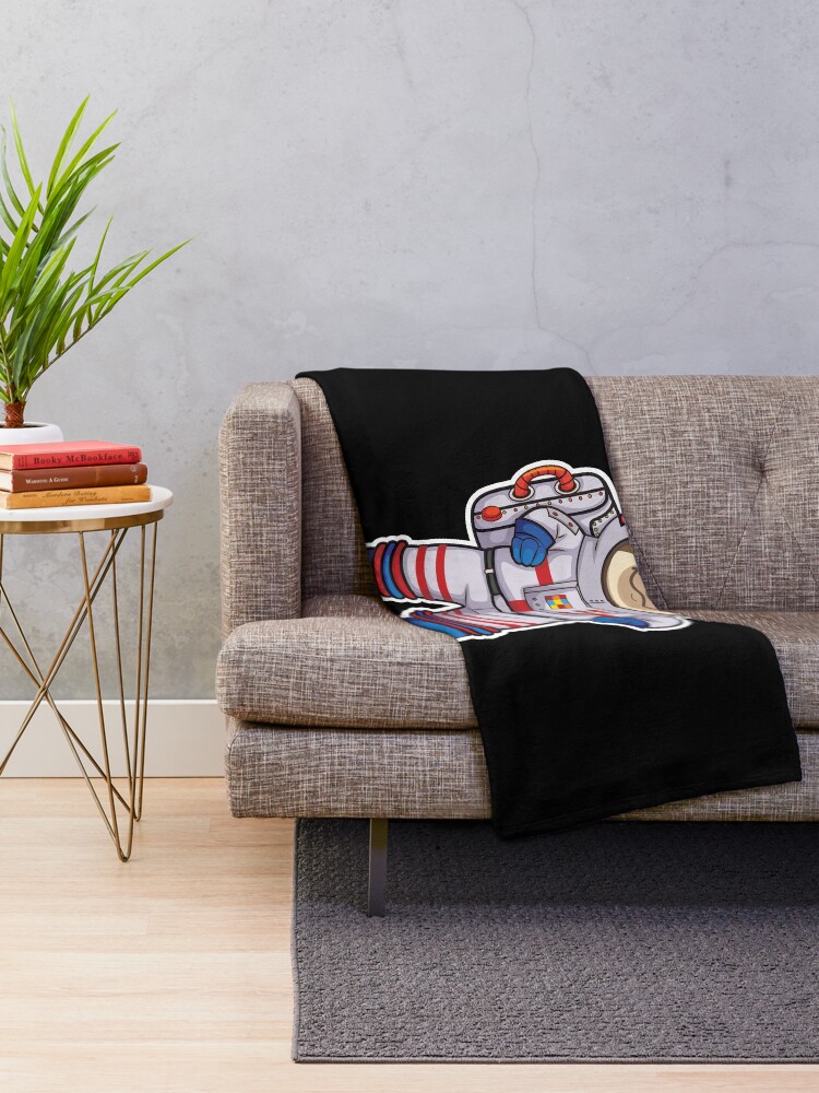 Thumbnail 2 of 6, Throw Blanket, Space Sloth designed and sold by plushism.