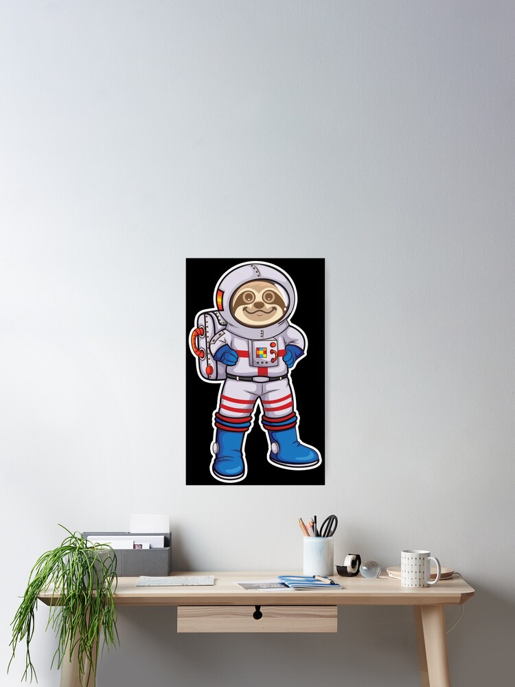 Thumbnail 2 of 3, Poster, Space Sloth designed and sold by plushism.