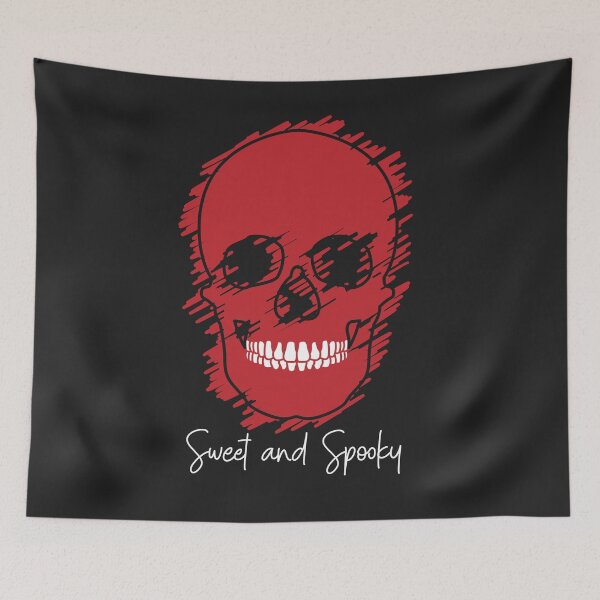 Item preview, Sweet and Spooky Red Design Skull Happy Halloween designed and sold by IvonDesign.