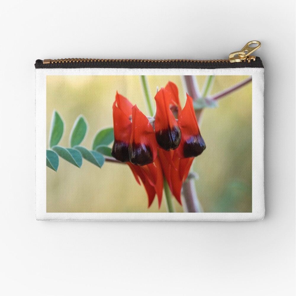 Sturt's Desert Pea, Alice Springs Zipper Pouch