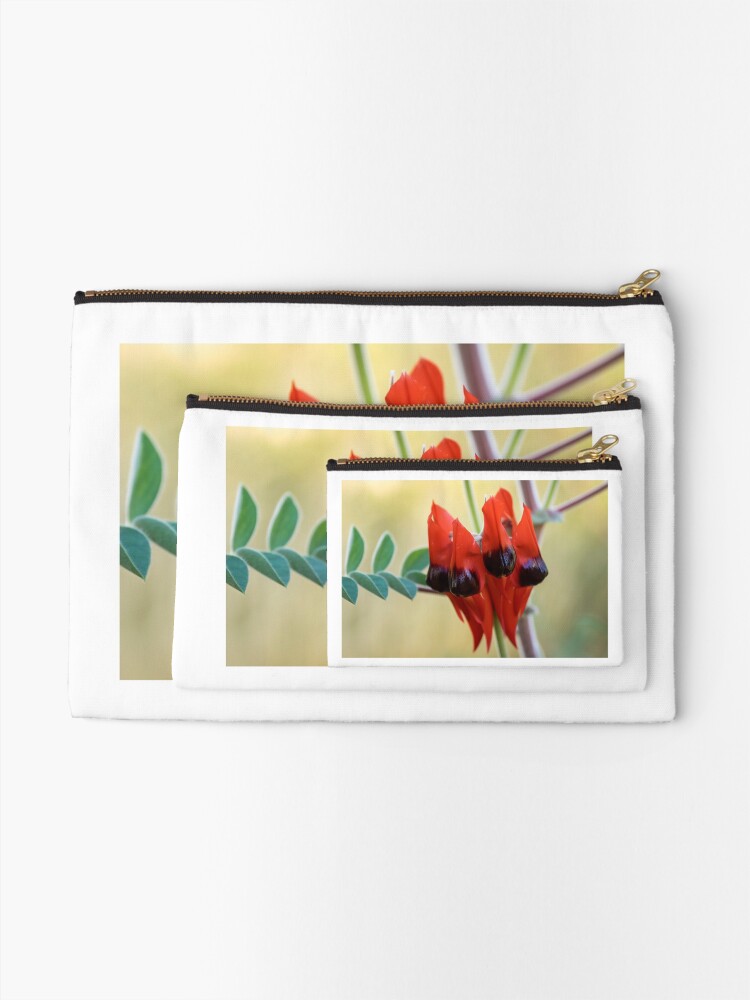 Alternate view of Sturt's Desert Pea, Alice Springs Zipper Pouch