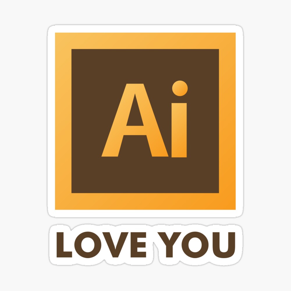 Adobe Illustrator Ai Love You Photographic Print By Lorenzone Redbubble