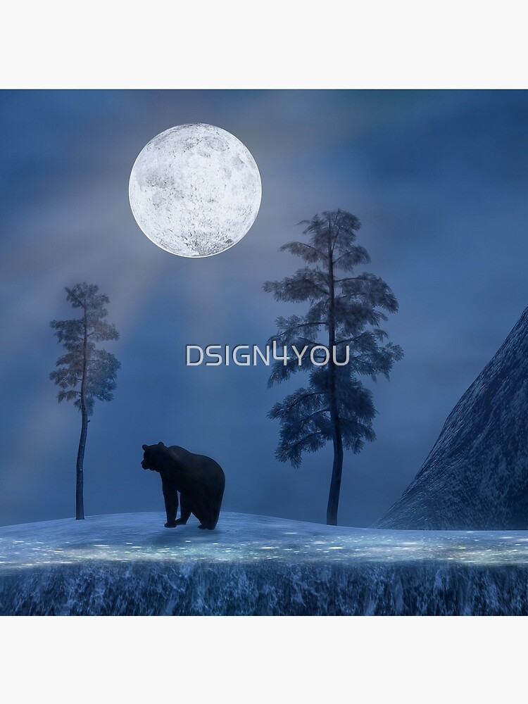 Thumbnail 4 von 4, Kissen, Bär im Mondlicht designt und verkauft von DSIGN4YOU.