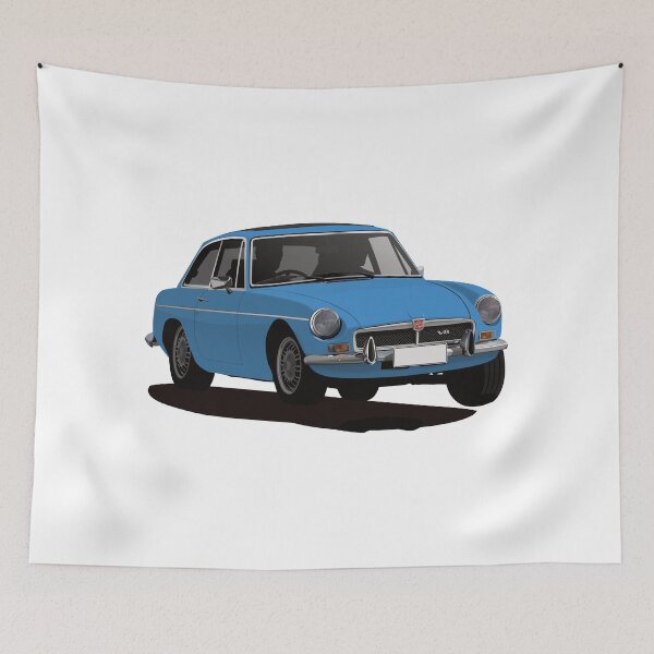 Item preview,  MG MGB GT V8 - illustration - dark blue designed and sold by knappidesign.