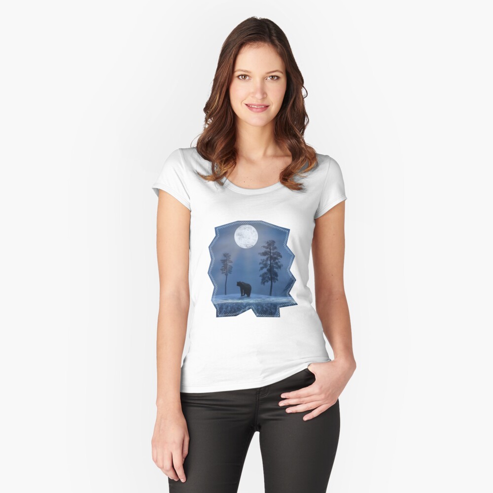 Item preview, Tailliertes Rundhals-Shirt designed and sold by DSIGN4YOU.