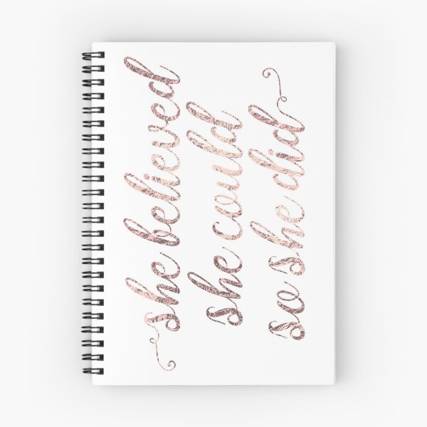 Item preview, She Believed She Could in Rose Gold designed and sold by Doughy Girl.