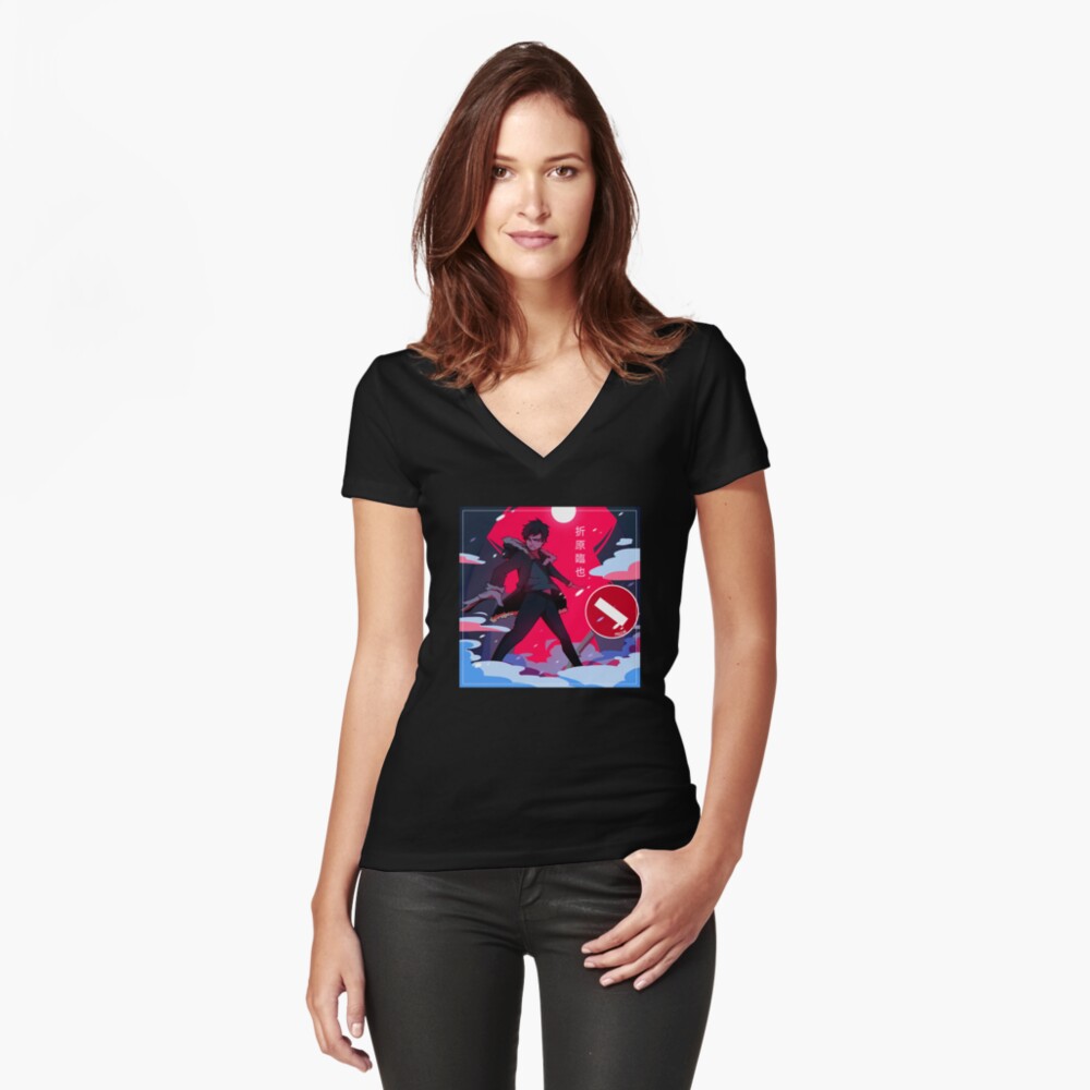 Item preview, T-shirt moulant col V designed and sold by Micchi.