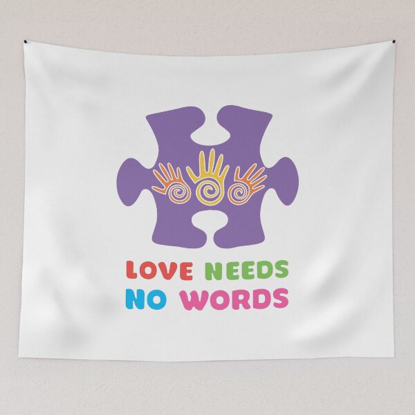 Item preview, Love Needs No Words Puzzle Autism Awareness T-Shirt designed and sold by Oles Bielienkyi.
