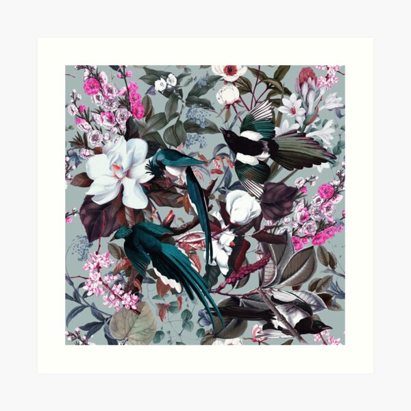 Floral and Birds XXIV Art Print