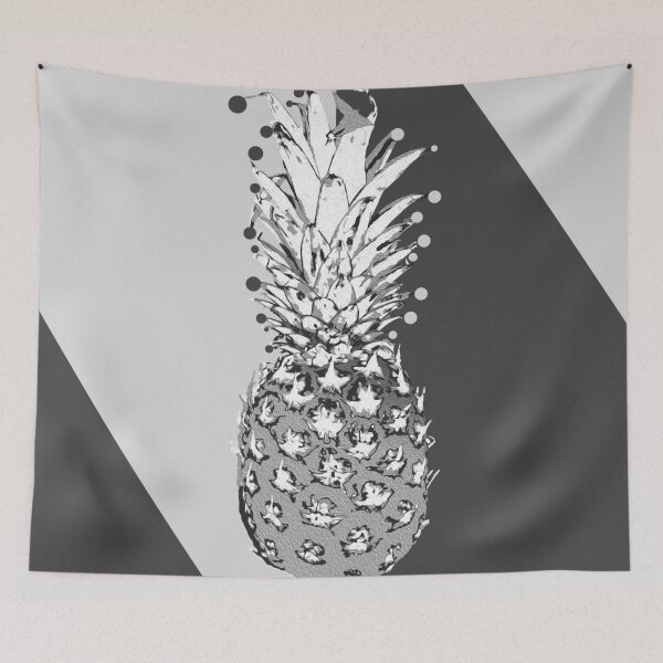 Item preview, Grey Pineapple Dark Circles designed and sold by Robin Jensen.
