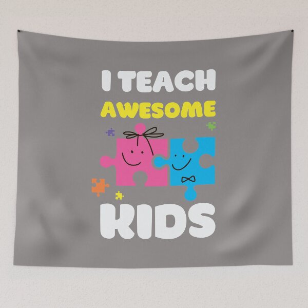 Item preview, I Teach Awesome Kids Teacher Autism Present T-Shirt designed and sold by Oles Bielienkyi.