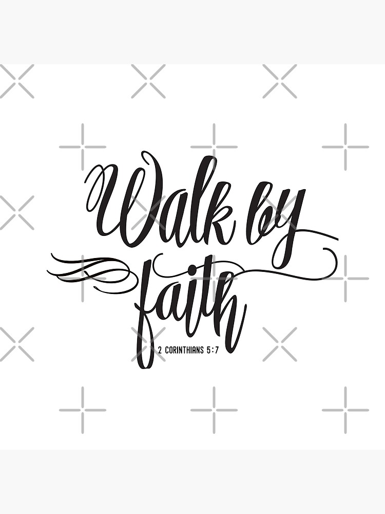 Christian Quote - Walk By Faith Sticker for Sale by ChristianStore