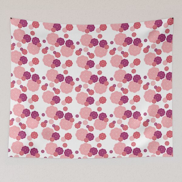 Artikelvorschau, Pink, Magenta und Orange-rot Blumenmuster entworfen und verkauft von mcb-jp.