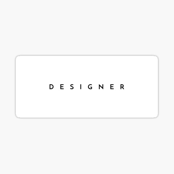 Designer (minimal) (Inverted) Sticker