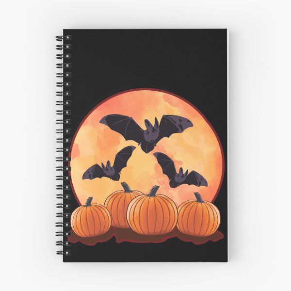 Item preview, Pumpkin and bats in moonlight designed and sold by mimsyx.