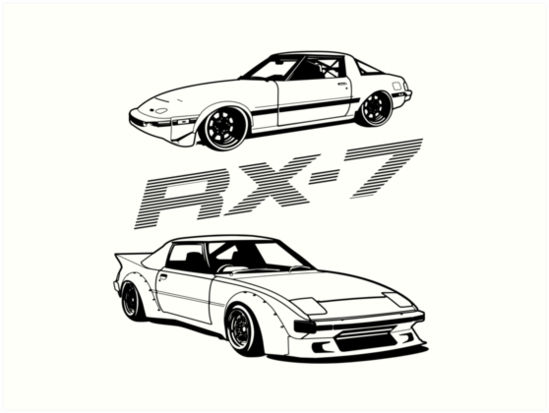 "Series 1 Rx7 Mazda Rotary" Art Print by dragphotos | Redbubble