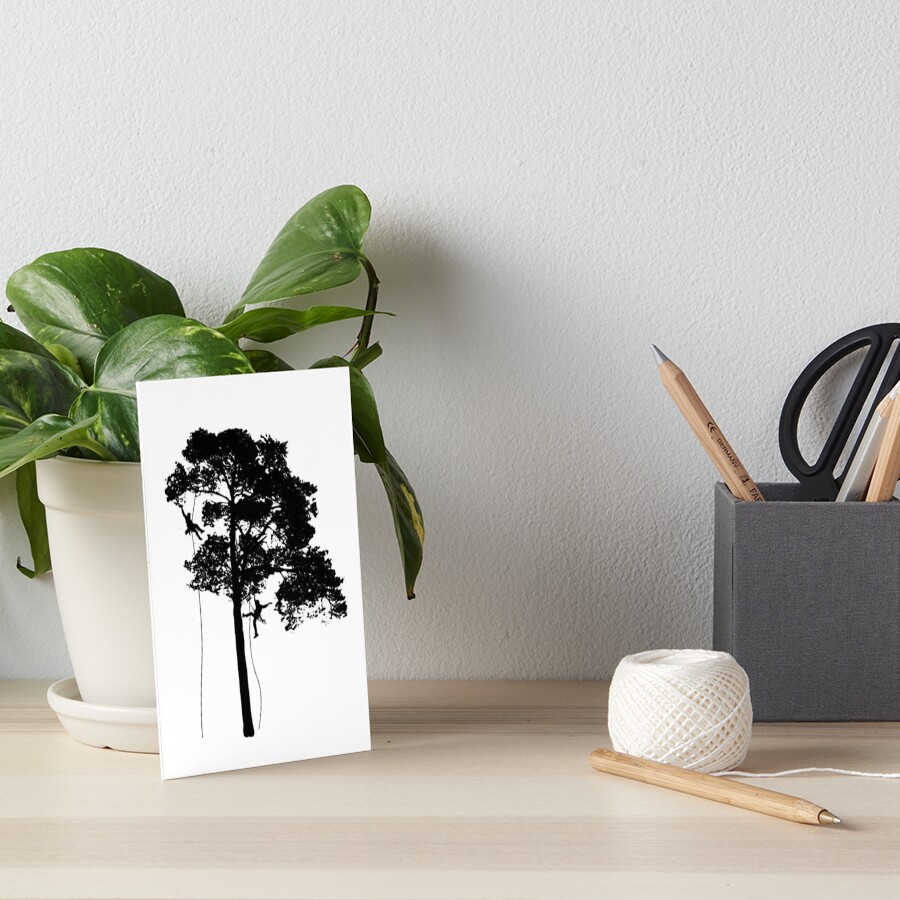 "tree climbing" Art Board Print for Sale by morosArt Redbubble