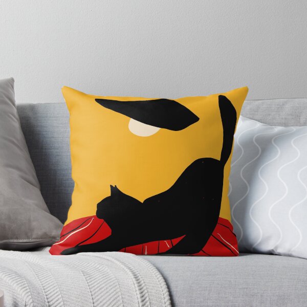 Item preview, Black cat under a yellow light designed and sold by Laura Chemello.
