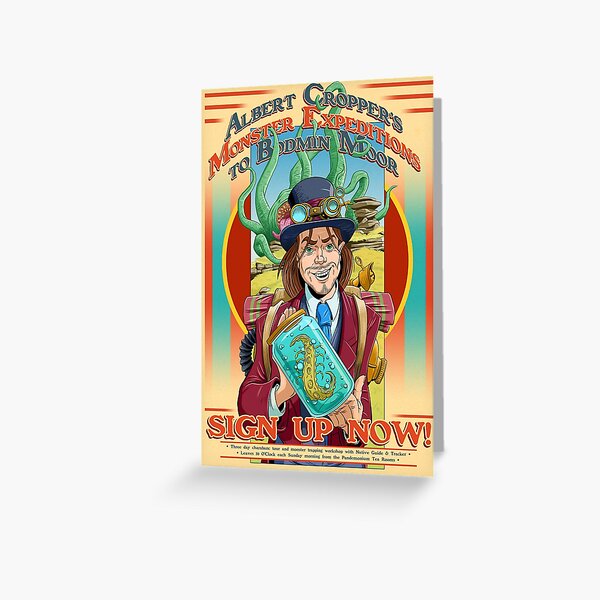 Albert Cropper Monster Stopper Greeting Card