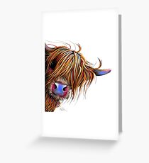 Tarjeta de felicitación HiGHLaND CoW PRINT SCoTTiSH 'SuGaR LuMP' POR SHiRLeY MacARTHuR