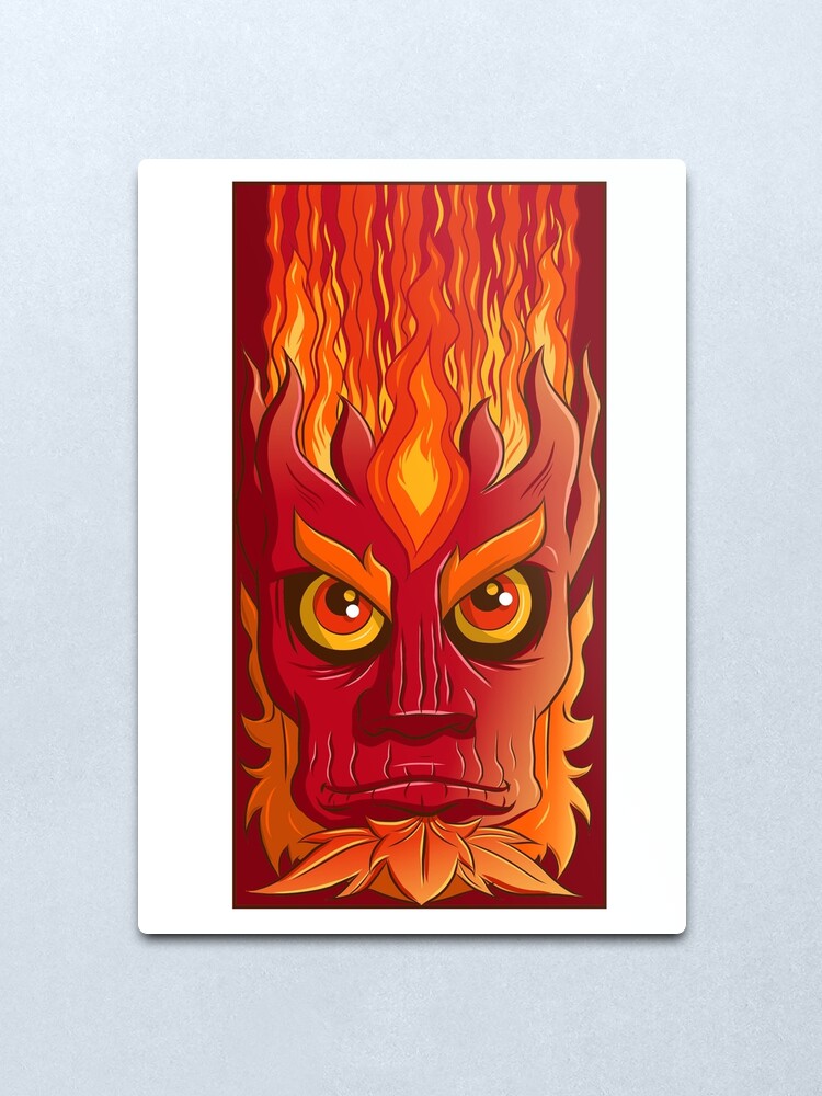 Alternate view of Fire elemental Metal Print
