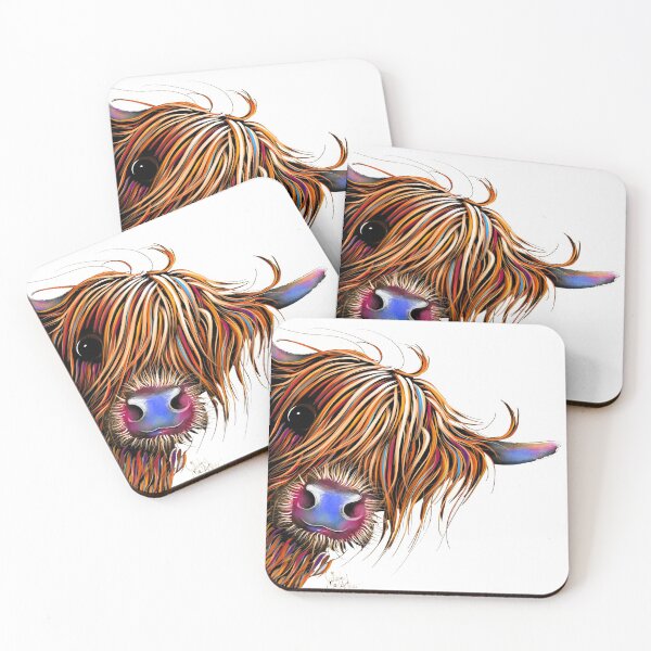 Item preview, HiGHLaND CoW PRiNT SCoTTiSH ' SuGaR LuMP ' BY SHiRLeY MacARTHuR designed and sold by Shirley MacArthur Art.