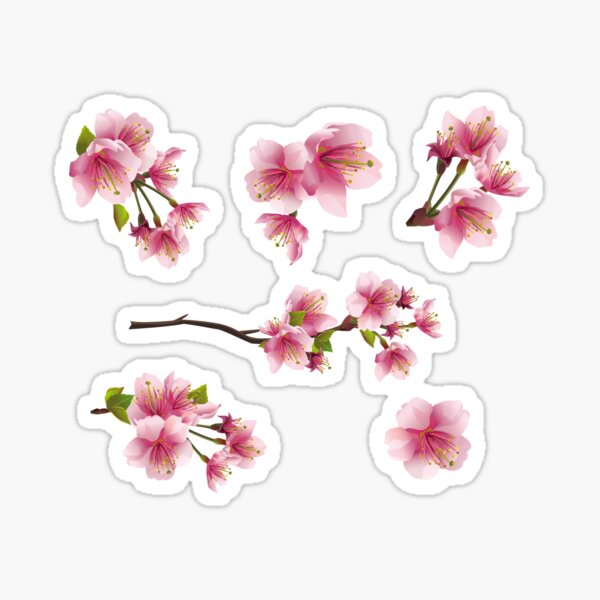 Pink Flowers Sticker