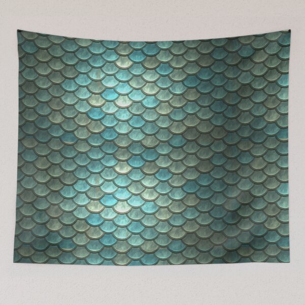 Item preview, Fish Scales Blue and Silver designed and sold by pinkarmy25.