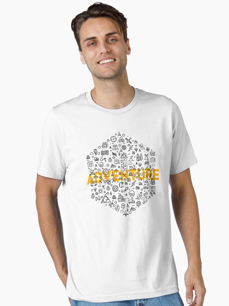 Thumbnail 1 of 7, Essential T-Shirt, Adventure Icons designed and sold by ChristosEllinas.