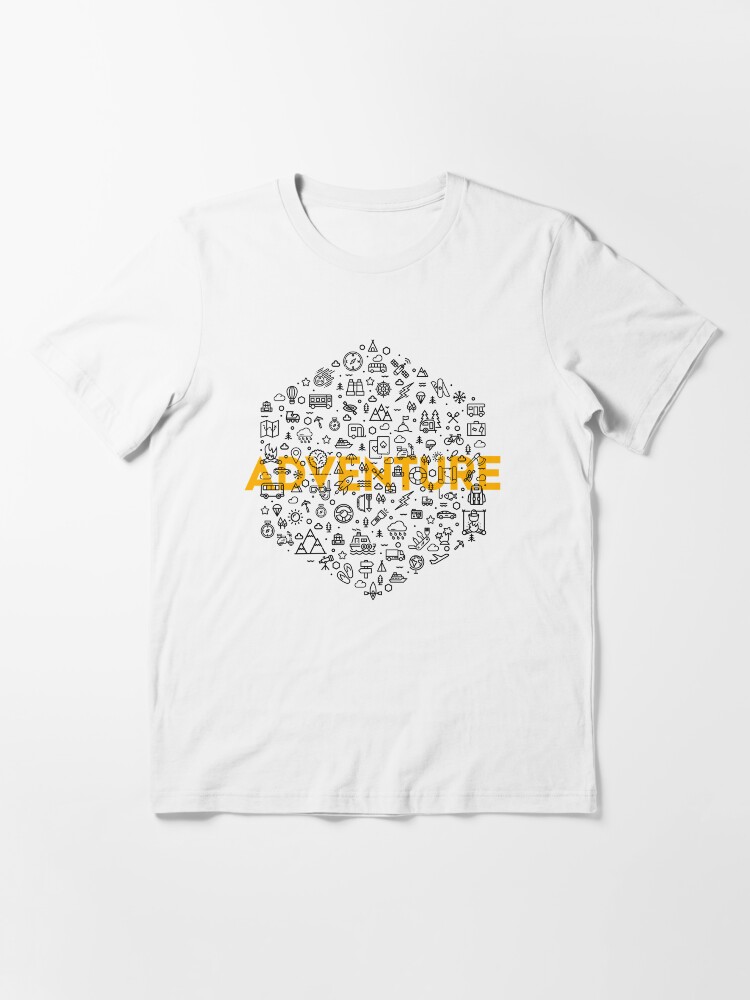 Thumbnail 3 of 7, Essential T-Shirt, Adventure Icons designed and sold by ChristosEllinas.