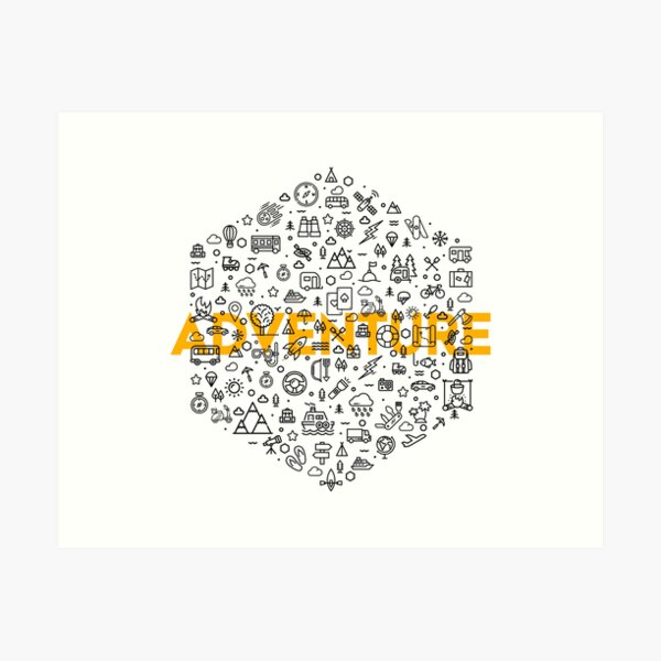 adventure-icons-art-print