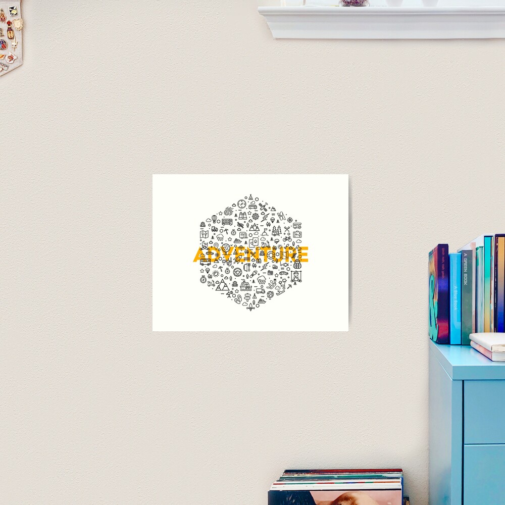 Adventure Icons Art Print
