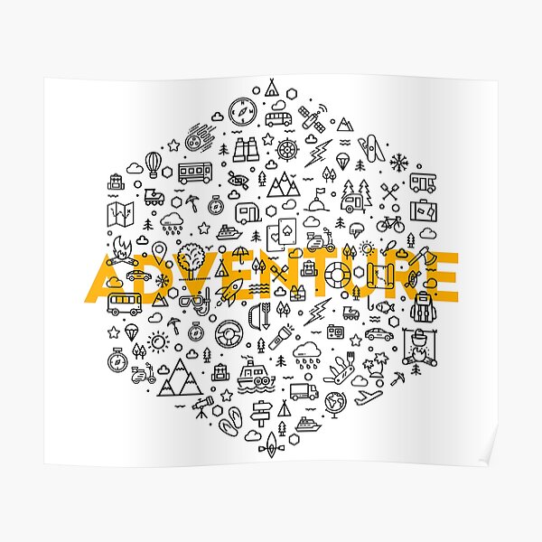 Adventure Icons Poster