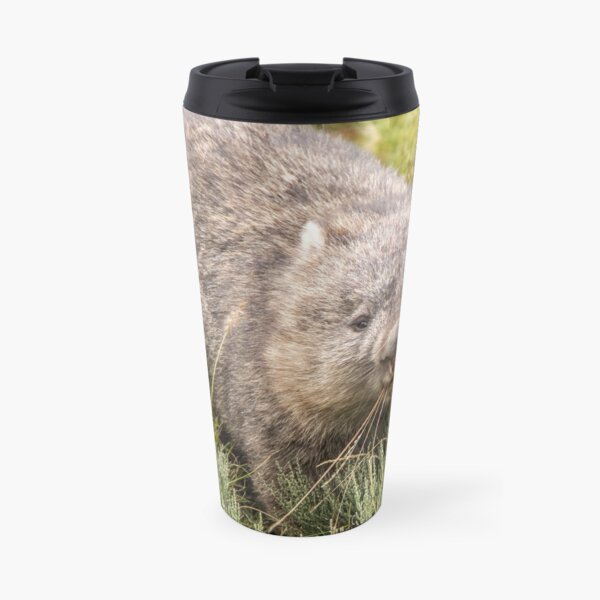 Happy Wombat, Cradle Mountain Tasmania (square) Travel Mug
