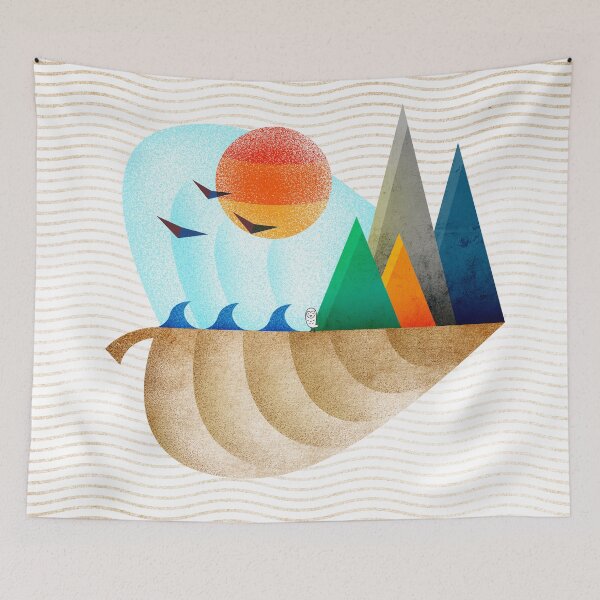 Item preview, Autumn leaf minimal landscape II designed and sold by OwlyChic.