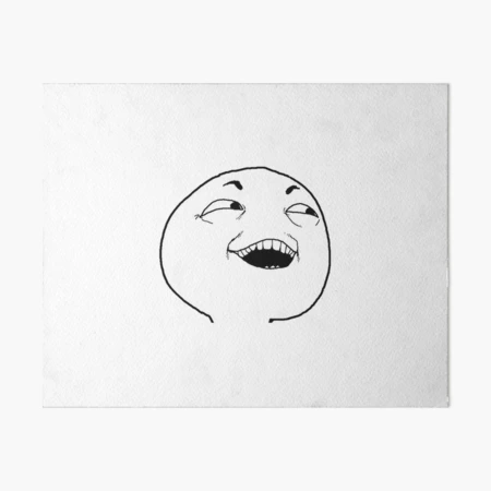 Lol happy guy meme face for any design Royalty Free Vector