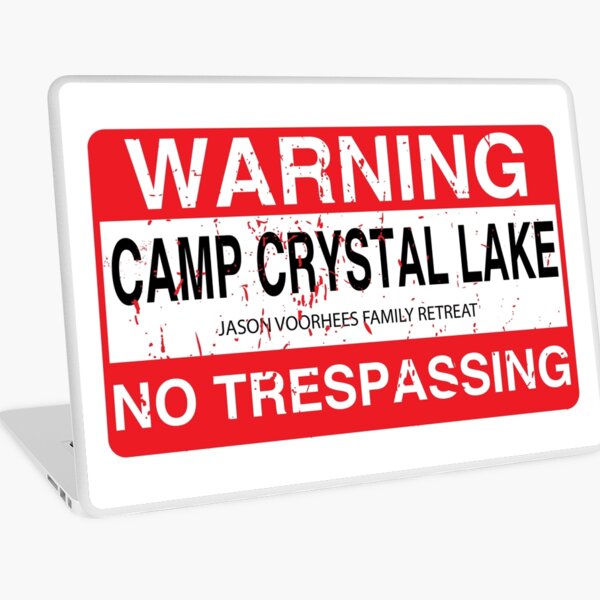 Cam Crystal Lake no trespassing Laptop Skin