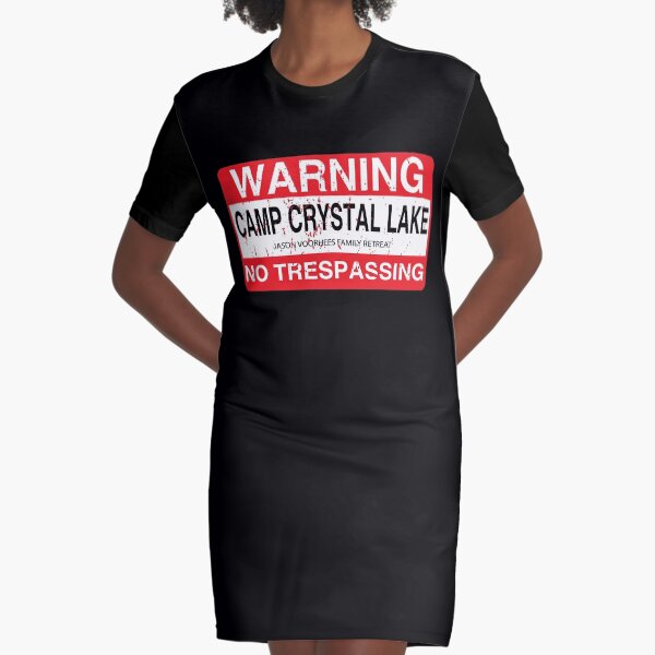 Cam Crystal Lake no trespassing Graphic T-Shirt Dress
