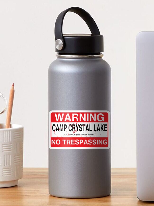 Thumbnail 1 of 3, Sticker, Cam Crystal Lake no trespassing designed and sold by oldtee.