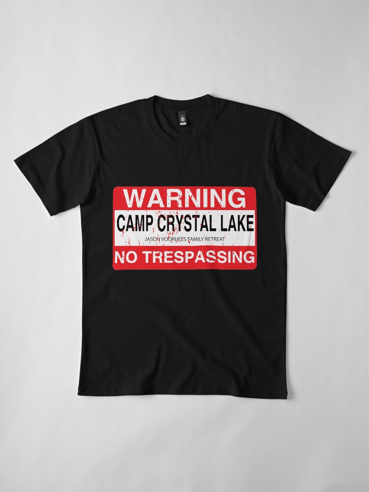 Alternate view of Cam Crystal Lake no trespassing Premium T-Shirt