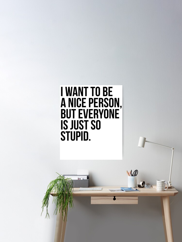 I Want To Be A Nice Person But Everyone Is So Stupid Custom