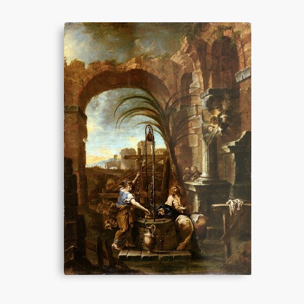 Alessandro Magnasco Christ and the Samaritan Woman Metal Print
