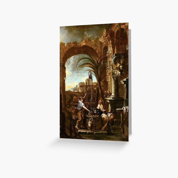 Alessandro Magnasco Christ and the Samaritan Woman Greeting Card