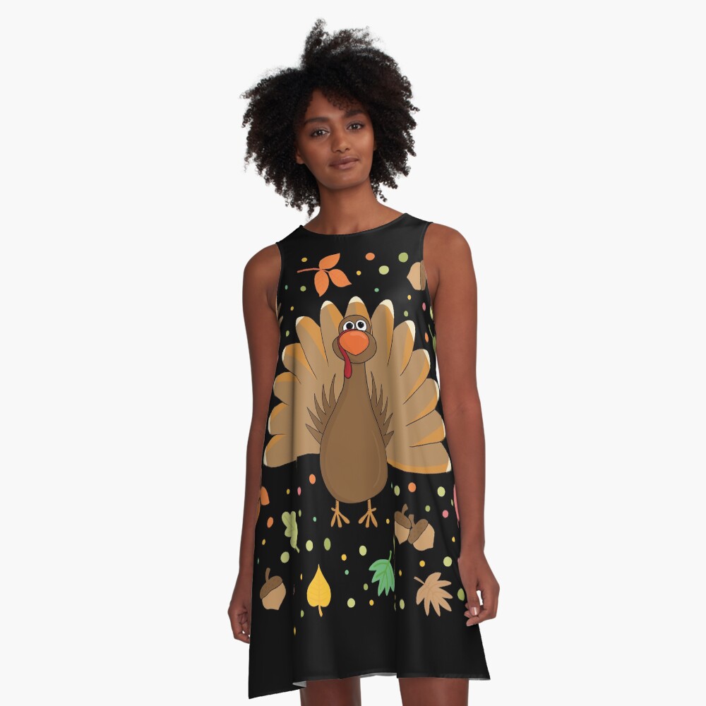 Thanksgiving Turkey A-Line Dress